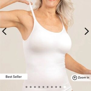 Empetua Shapermint Essentials All Day Everyday Scoop Neck Cami, XXXXL, White